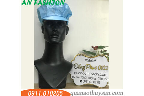 Nón Phòng Sạch Màu Xanh Có Lưới Tai