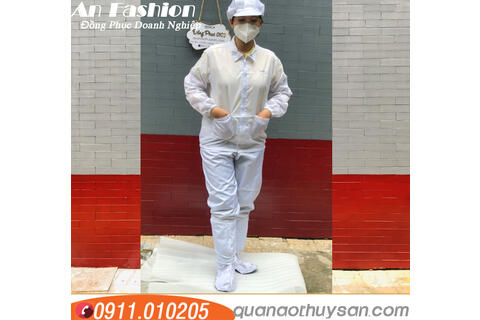 Combo Quần Áo Phòng Sạch Trắng, Ủng Và Nón