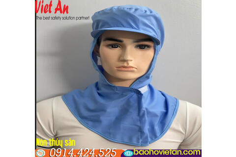 Nón Kết Trùm Xanh Thủy Sản Lưới 2 Bên Tai