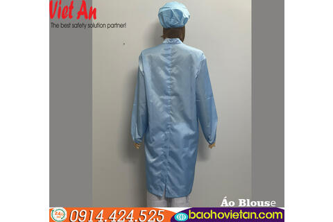 Áo Blouse Phòng Sạch Màu Xanh