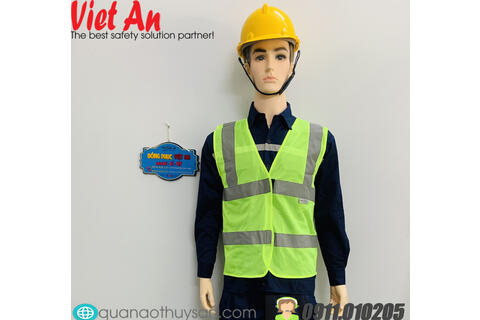 Áo Ghile Phản Quang Màu Xanh Không Túi
