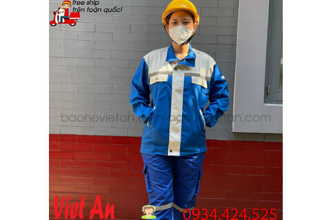 Quần Áo Bảo Hộ Thủy Sản Xanh Phối Xám