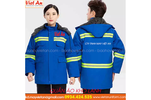 Quần Áo Kho Lạnh Thủy Sản Âm 40 Độ Màu Xanh Dương QAKLVA01